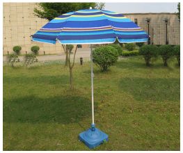 Striped beach umbrella 